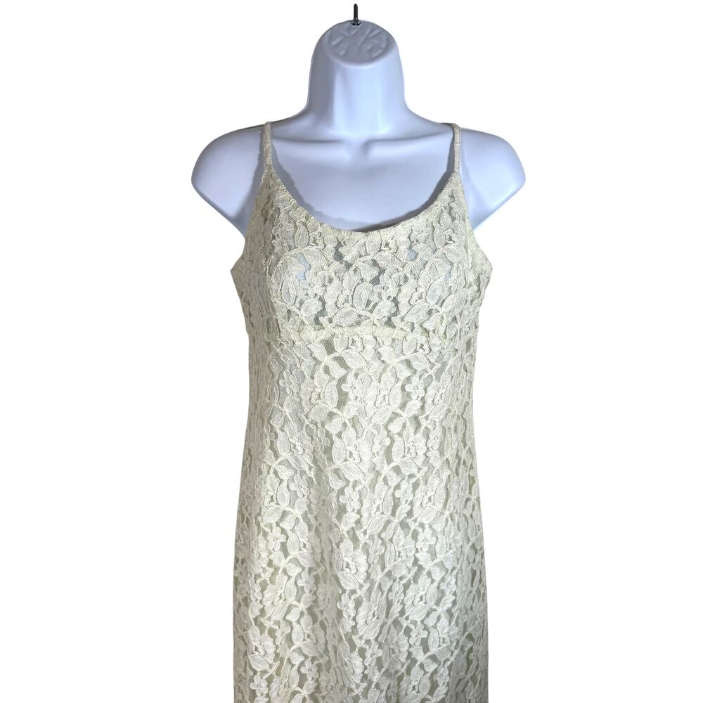 Ventilo Chemise Blanche Lace Maxi Dress Vintage Womens Sz 38 Made in France - Picture 2 of 5